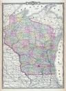 Wisconsin State Map, Dane County 1890